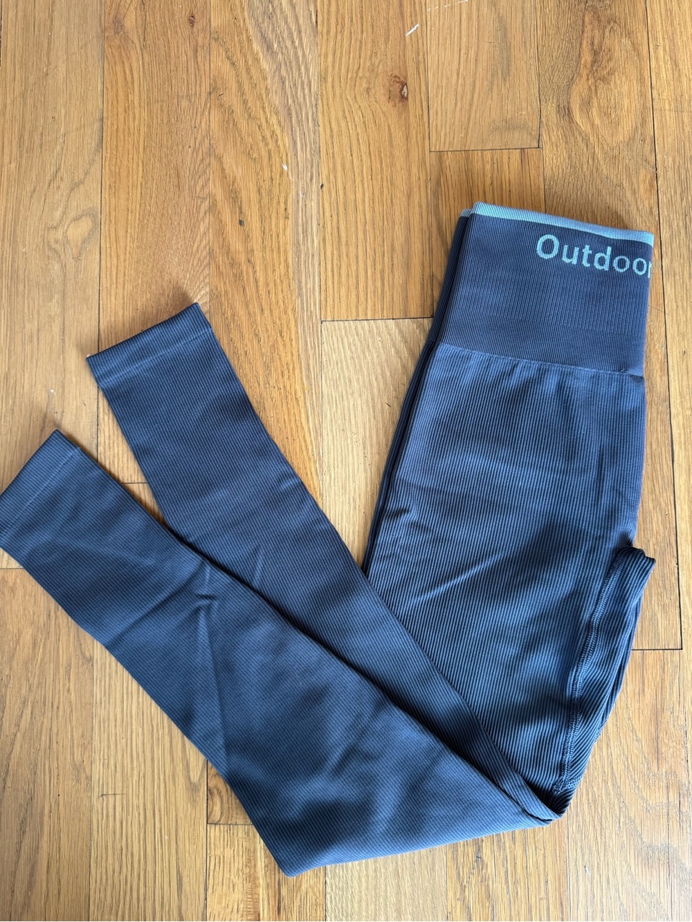 Outdoor Voices Navy Blue Ribbed Leggings